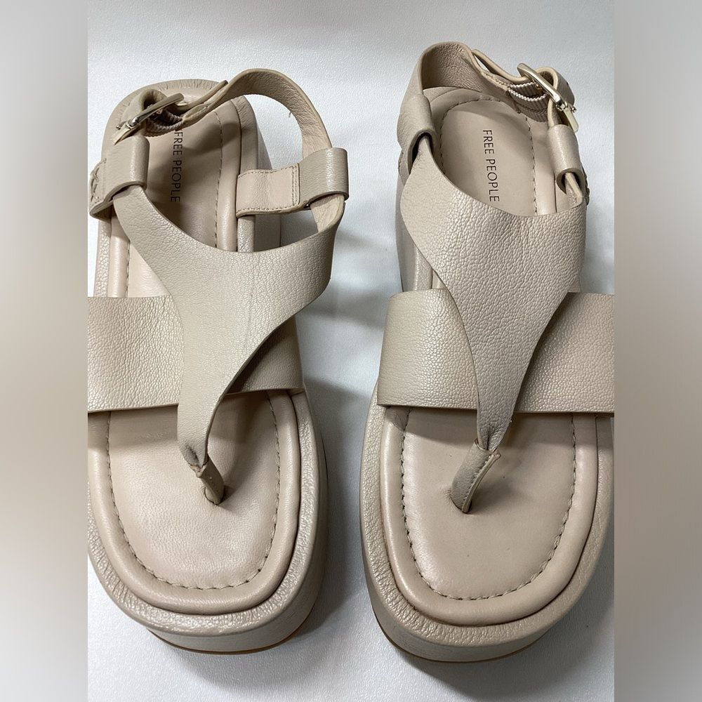 Free People Holt Ankle Strap Platform‎ Sandal Size 7.5 - Picture 3 of 14